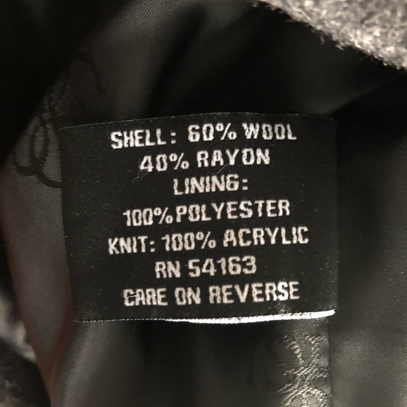 {GUESS} Gray Double Breasted Belted Wool Peacoat - Picture 7 of 8